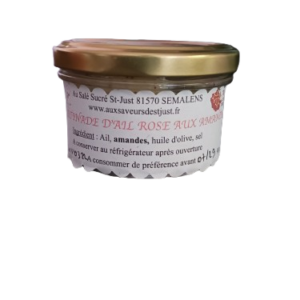 Tartinade ail rose amandes